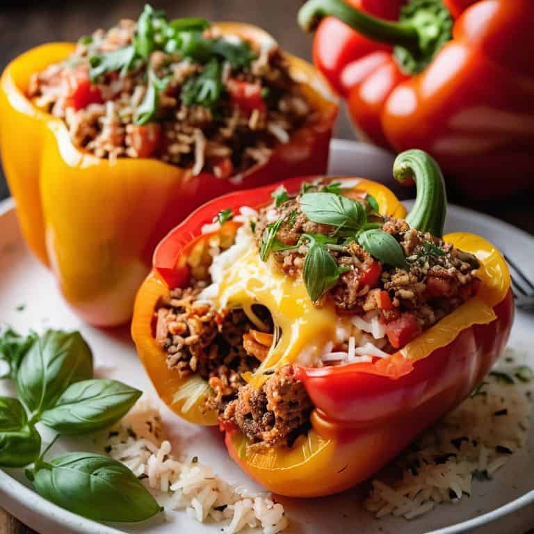 Stuffed Peppers with rice filling