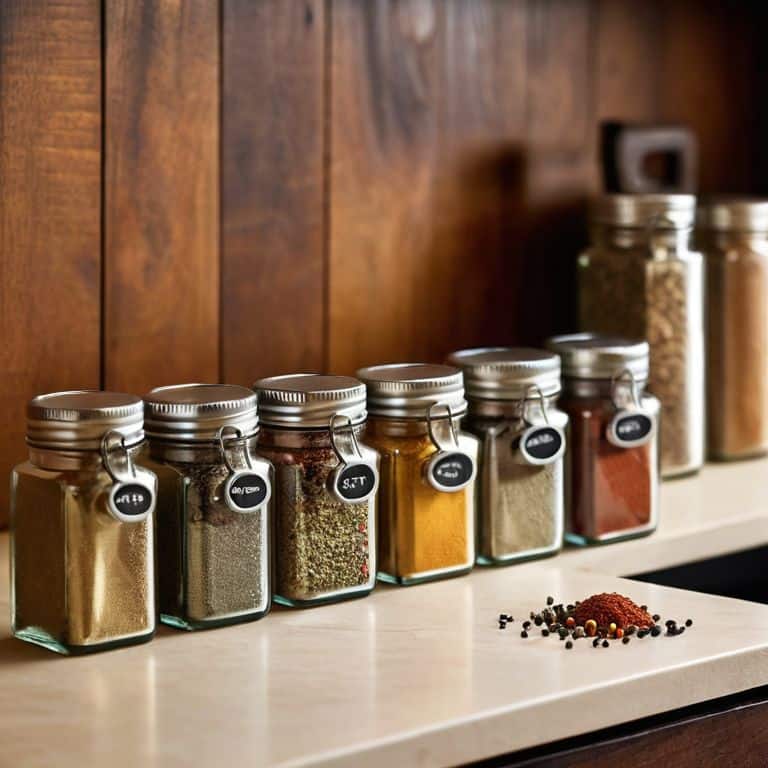 Magnetic spice rack guide