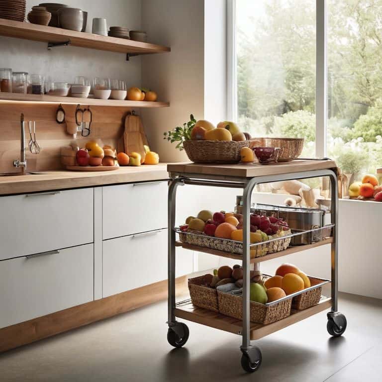 Rolling cart for extra counter space