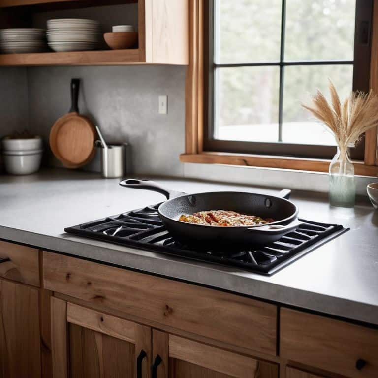 Cast iron vs stainless steel minimalist kitchen
