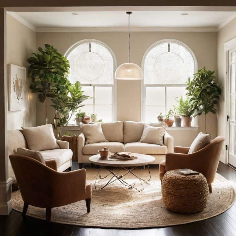 Party furniture arrangement in small spaces