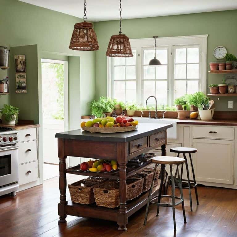 Old dresser kitchen island DIY project