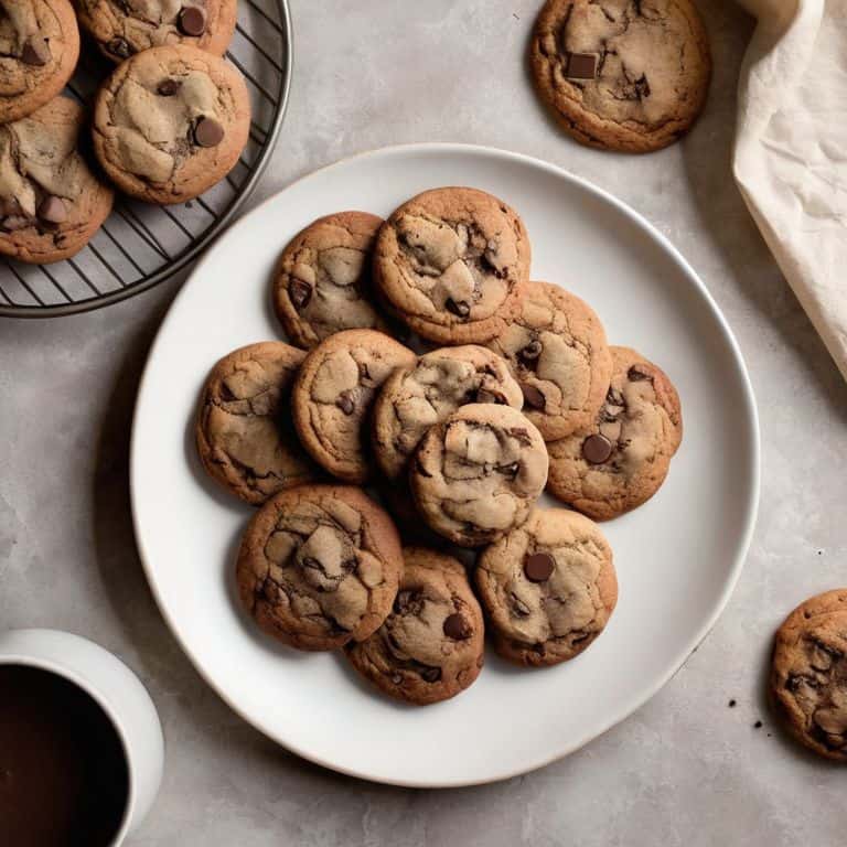 Small batch chocolate chip cookies baking