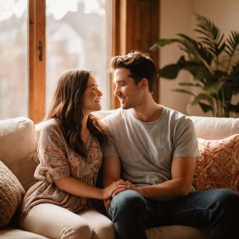 Couple embracing deeper connection outdoors
