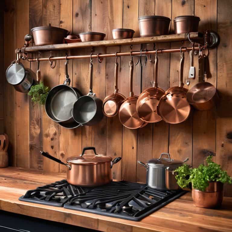 Copper Pipe Pot Rack