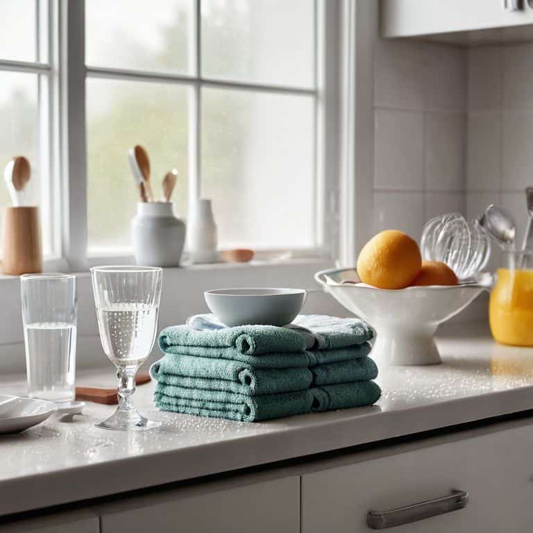 Drying dishes without a dish rack