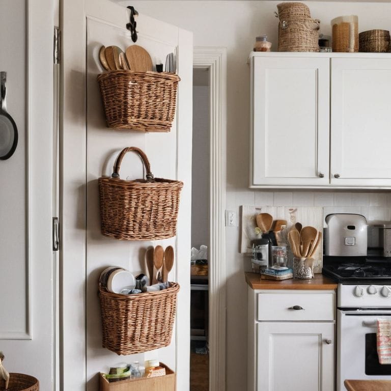 Over-the-door storage hacks for small kitchens