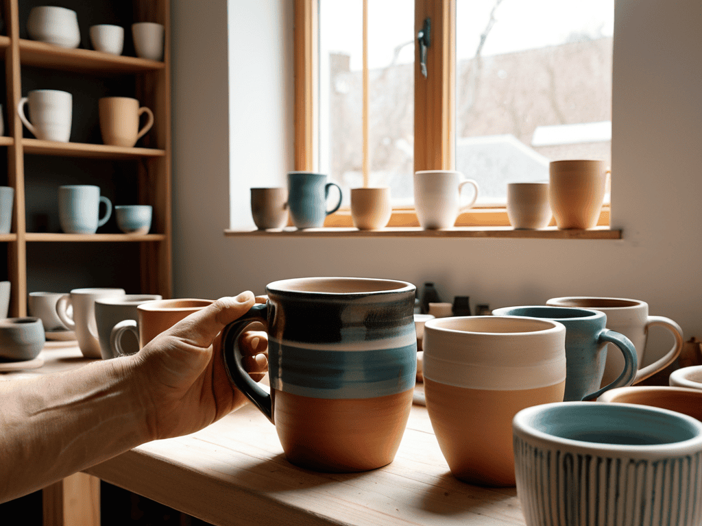 Hand Built Pottery Mugs