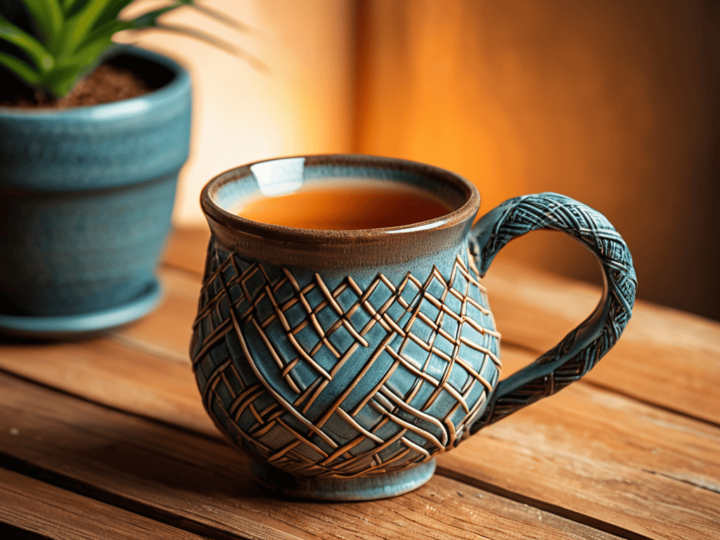 Hand Built Pottery Mugs