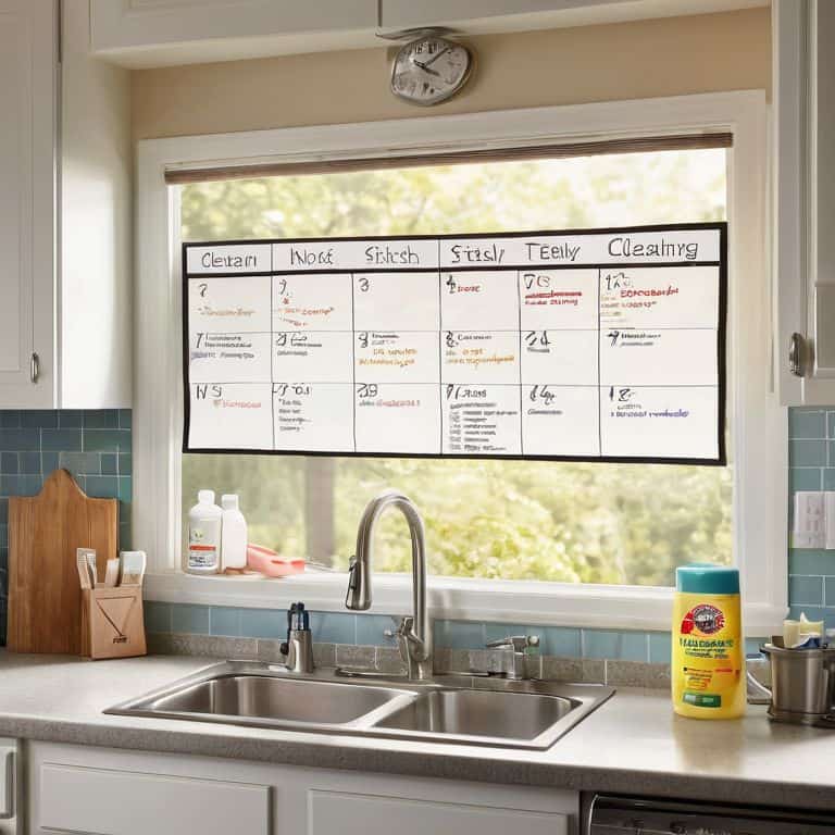 how to create a kitchen cleaning schedule