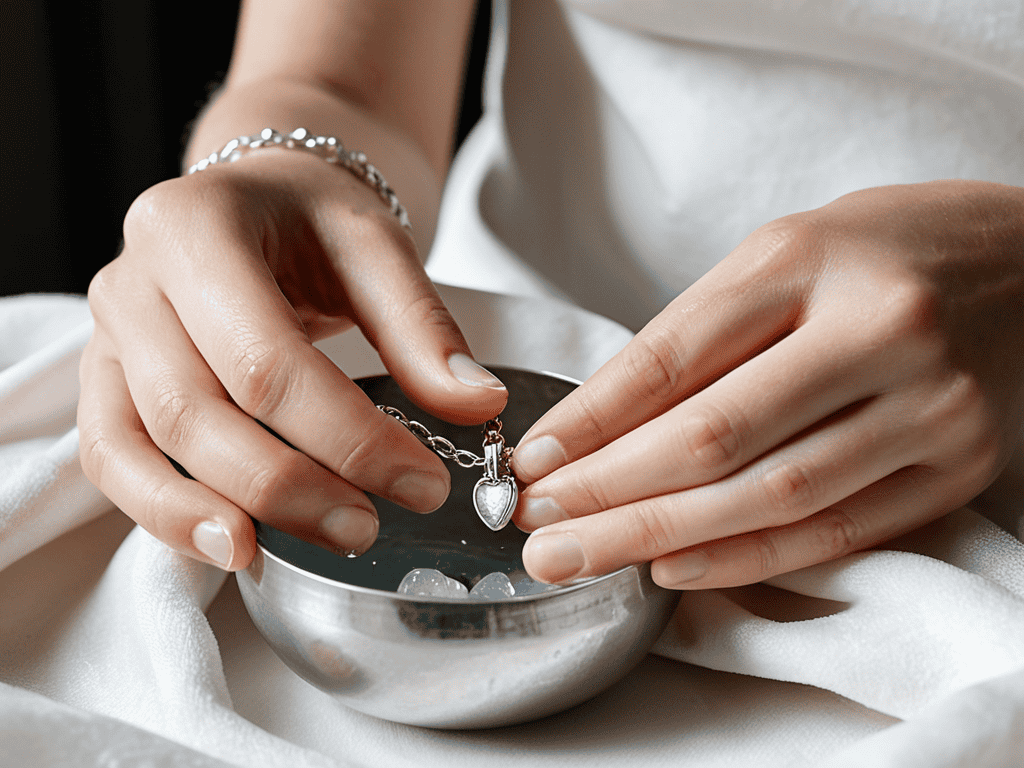Polishing silver jewelry with precision