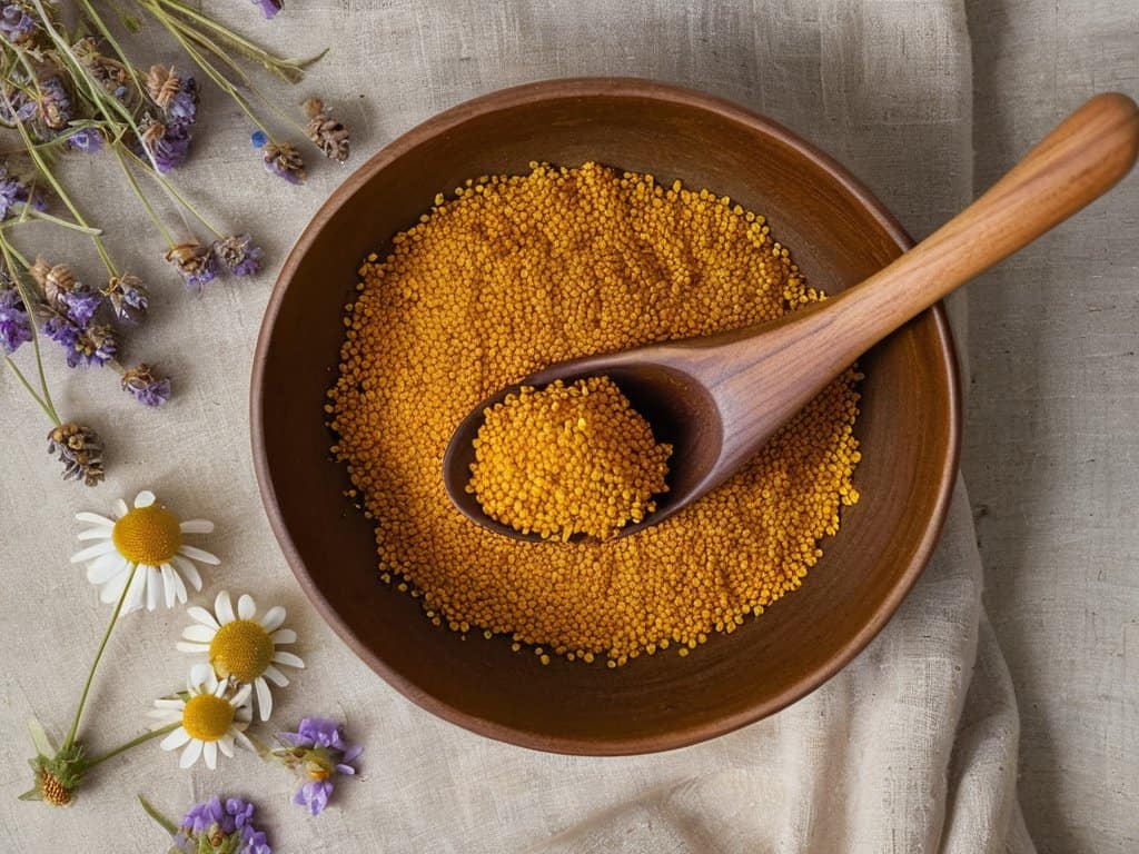 Bee pollen energizes day