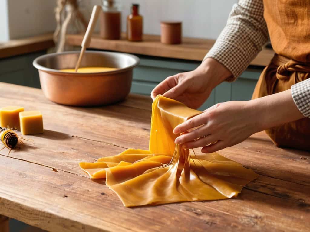 Making homemade beeswax wraps naturally